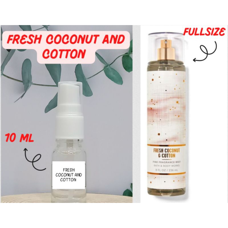 XỊT THƠM FRESH COCONUT AND COTTON BATH AND BODYWORKS