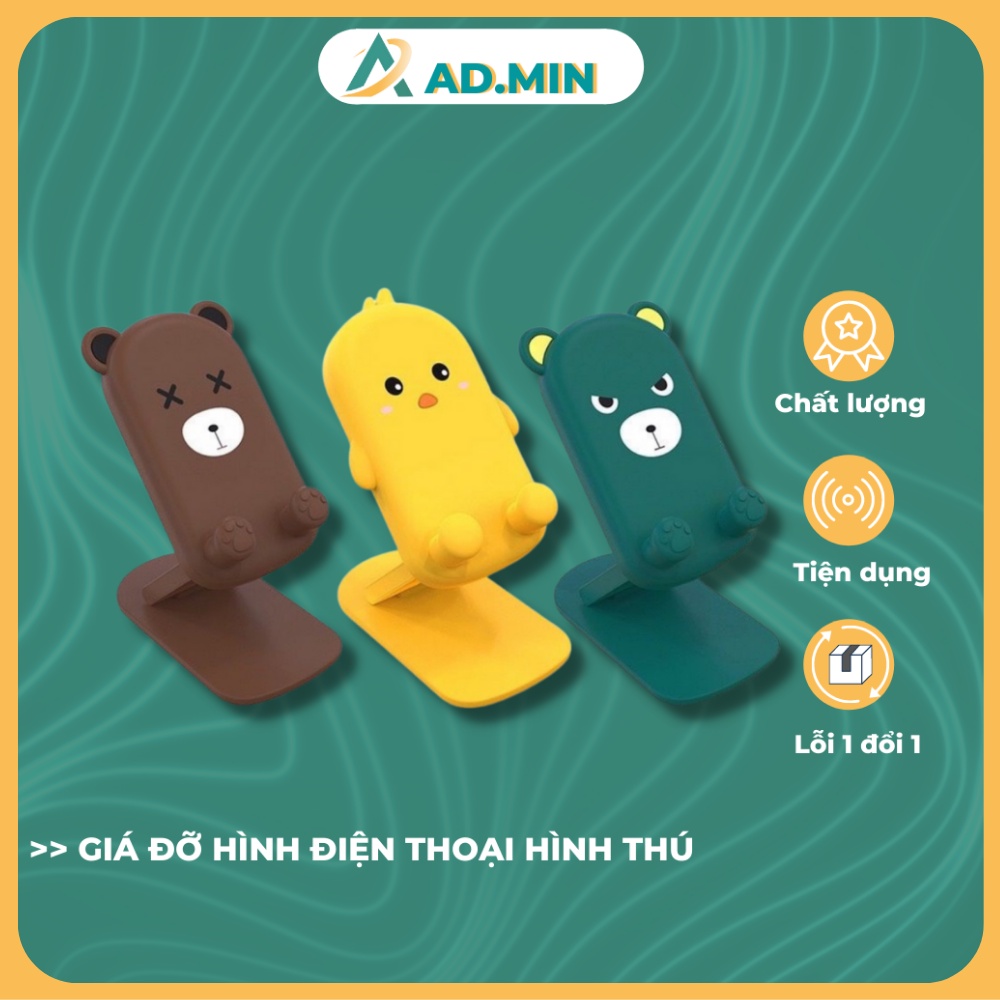 Giá Đỡ Điện Thoại Hình Thú CuTe, Gấp Gọn Đa Năng, Giá Đỡ Máy Tính Bảng, tiện dụng dễ thương