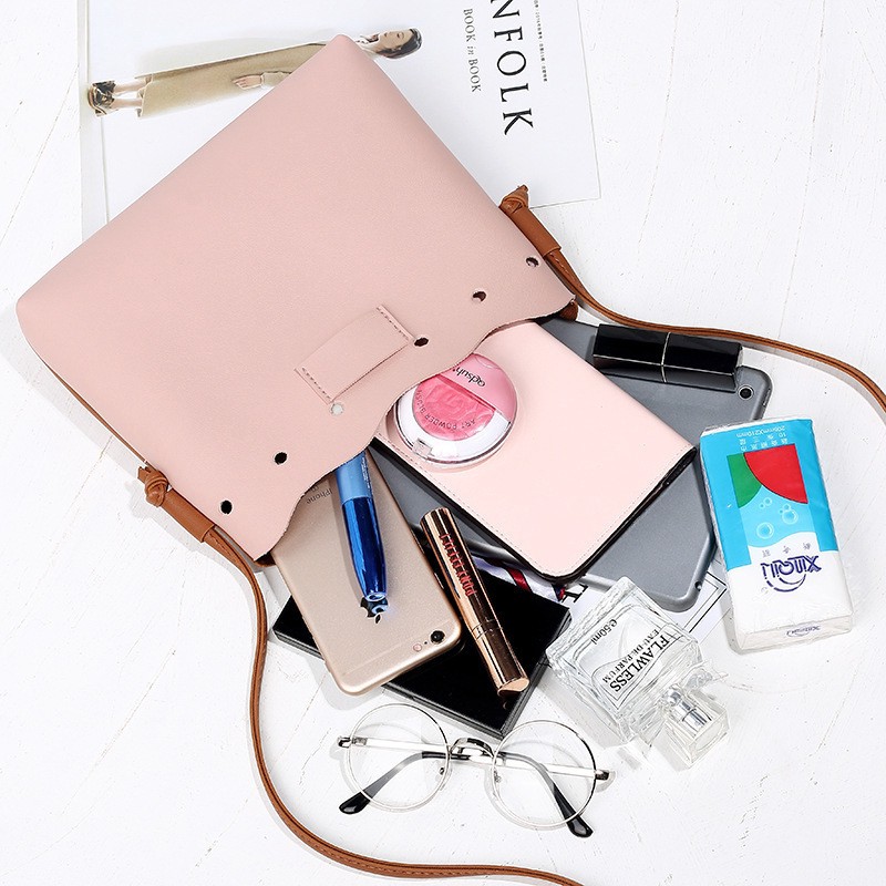 Túi đeo chéo phong cách Hàn Quốc đơn giản thanh lịch dành cho nữ