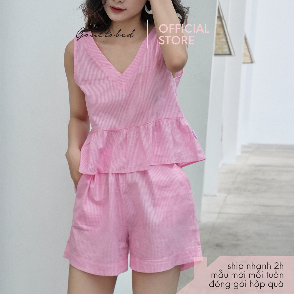 Bộ pyjama ngắn cotton mặc nhà Goûttobed