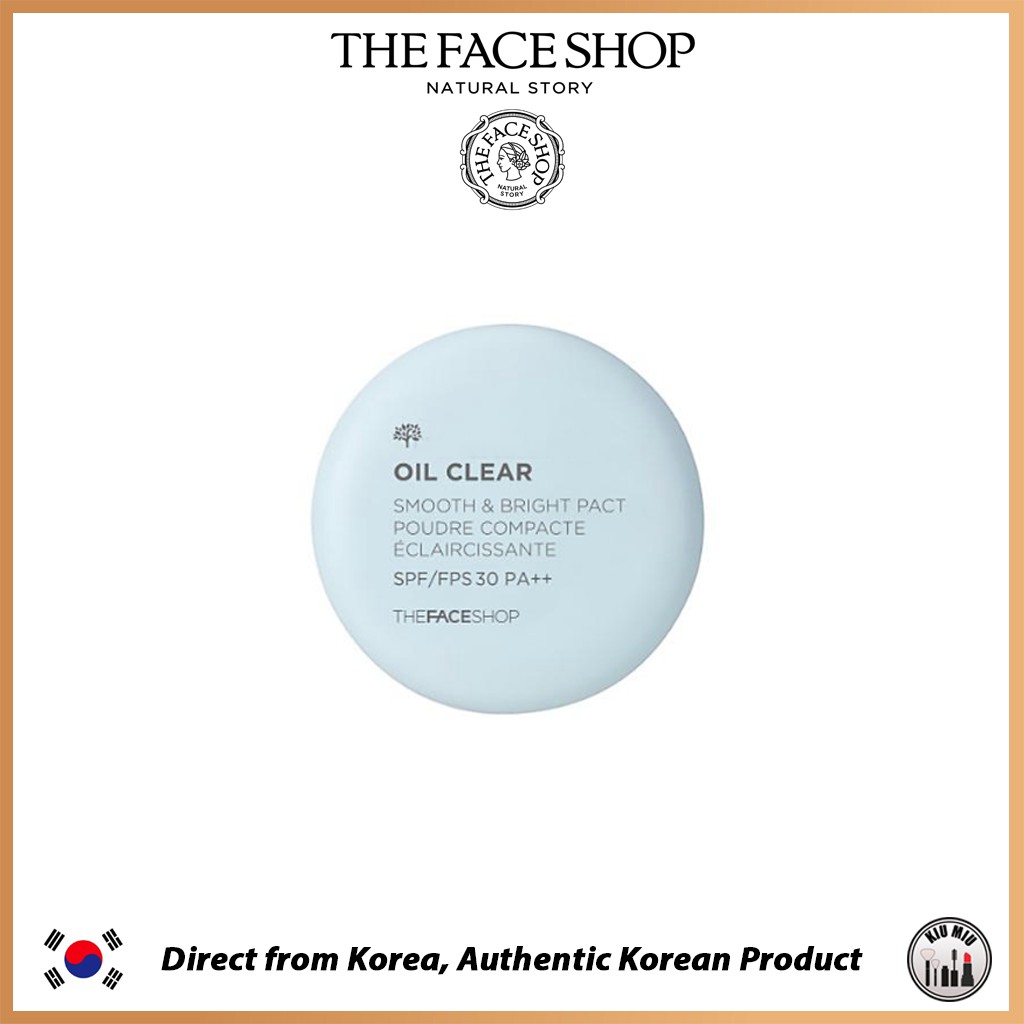 The Face Shop Oil Clear Smooth&Bright Pact SPF/FPS 30 PA++ *ORIGINAL KOREA*