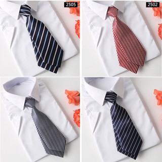 Cà Vạt Hai Lớp Kẻ Sọc Thời Trang Công Sở Thanh Lịch Cho Nữ