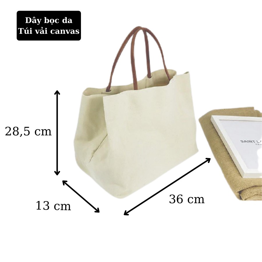 Túi Vải Canvas Cỡ Lớn Phong Cách Hàn Quốc