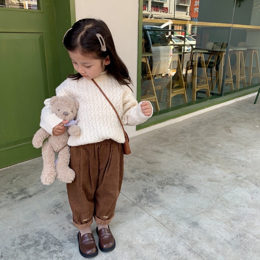 [Babycat] Hàng Có Sẵn Quần Nhung Lông Cừu Dáng Rộng Một Mảnh Phong Cách Nhật Bản Hàn Quốc Thời Trang Mùa Thu 2022 Dành Cho Bé Gái