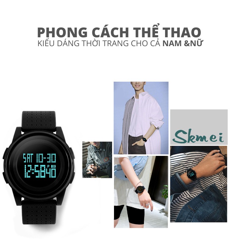 Đồng hồ điện tử thể thao nam nữ unisex Skmei chính hãng 1206 chống nước 5ATM | BigBuy360 - bigbuy360.vn