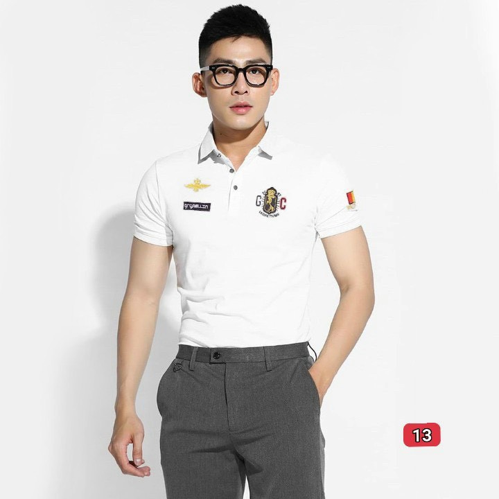 Áo thun nam cao cấp murad_fashion, áo polo nam màu trắng thêu logo đẹp phong cách thời trang 2021 atn13