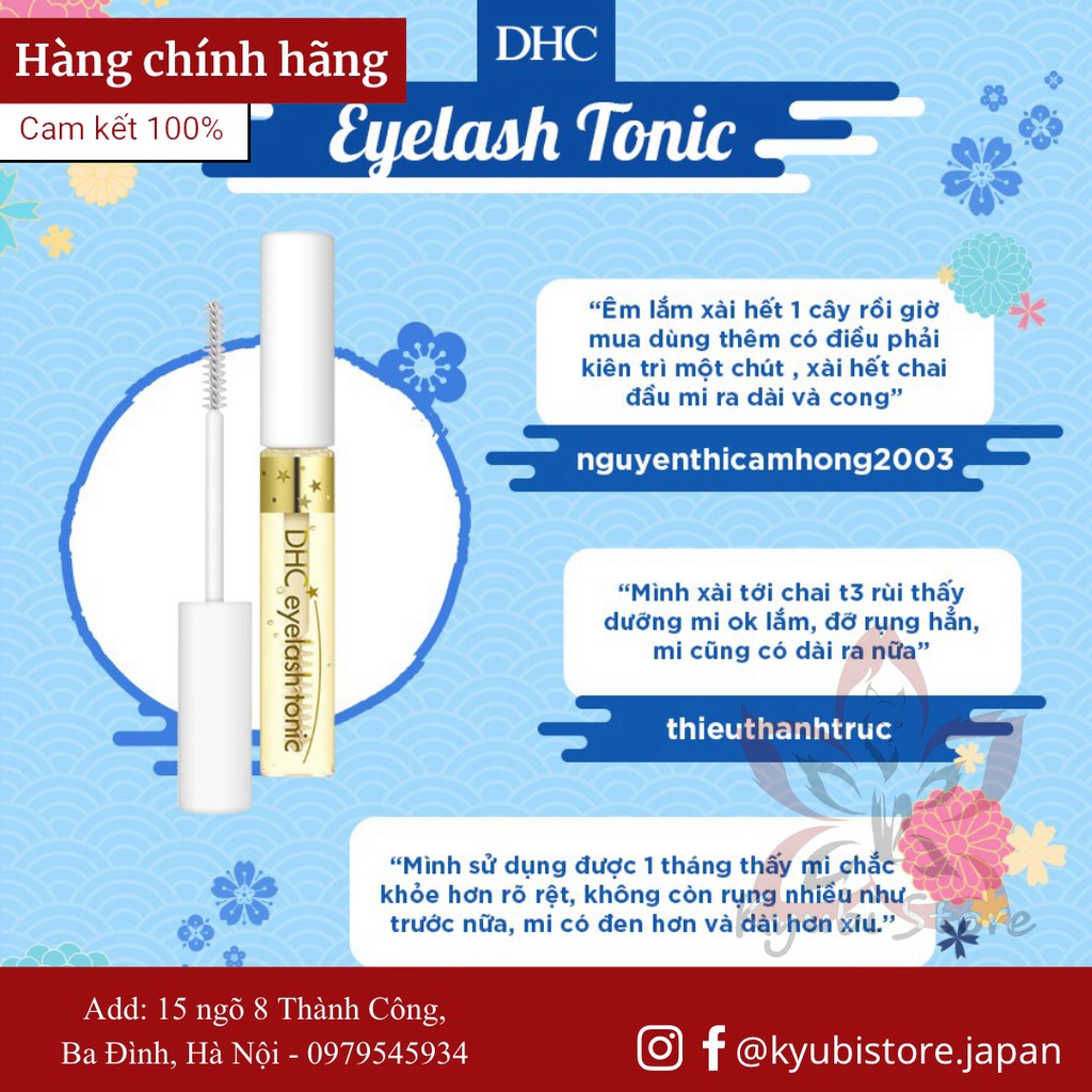 [Nhật nội địa] Tinh chất dưỡng mi DHC Eyelash tonic 3.5ml và 6.5ml