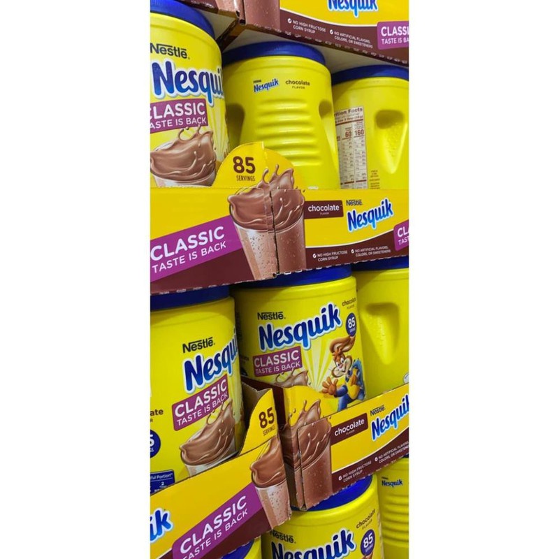 BỘT HÒA TAN CACAO NESQUIK USA 1275G CHÍNH HÃNG - RẤT NGON VÀ ĐẬM VỊ CACAO - 8504