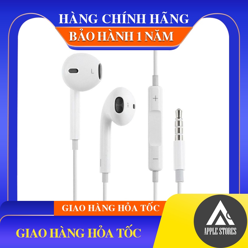 Tai nghe chính hãng Apple Stores chân tròn 3.5mm tương thích với các dòng