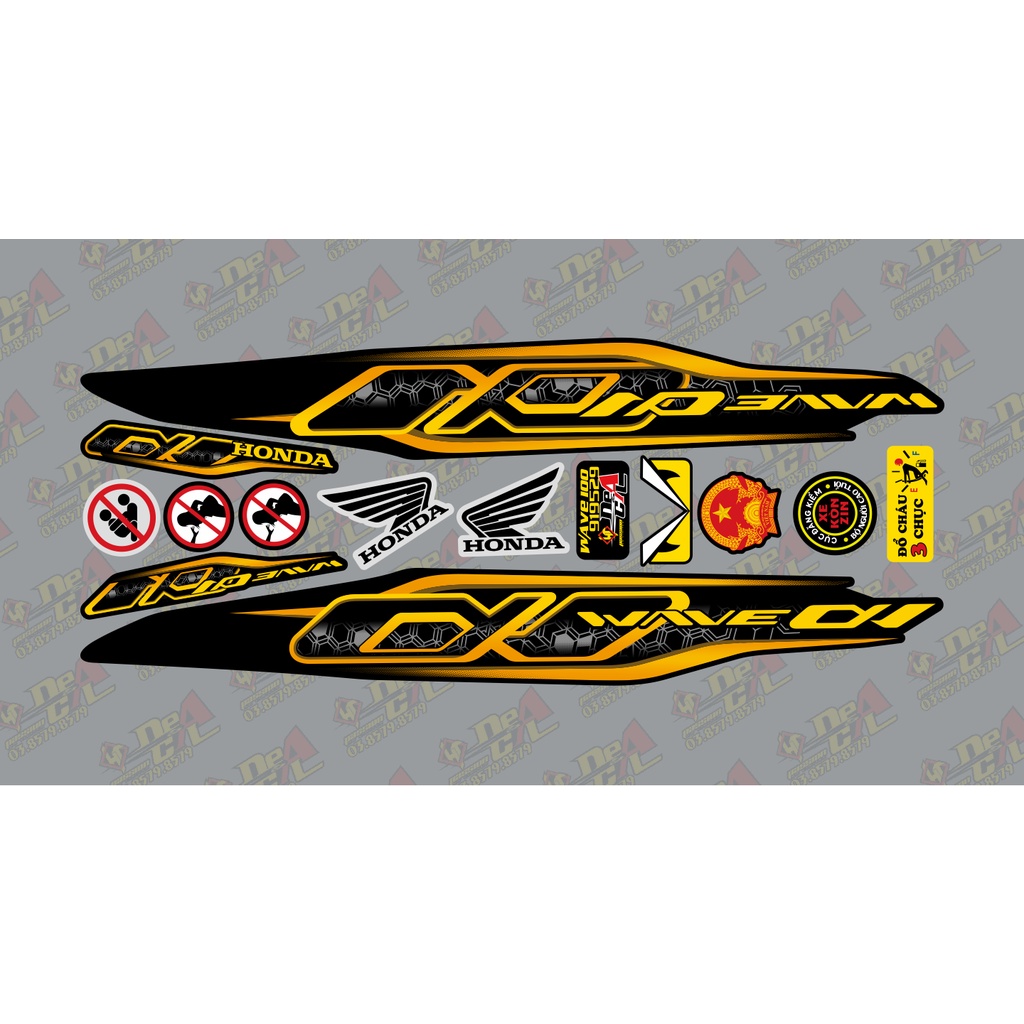 Tem rời Wave a 50 - 100 cc Đời 2006-2016 Mẫu Alpha zin 2021  919529