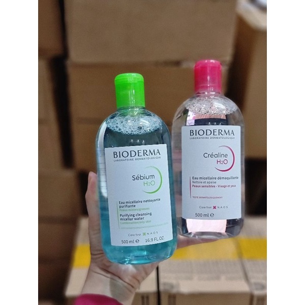 Tẩy trang xanh hồng 500ml