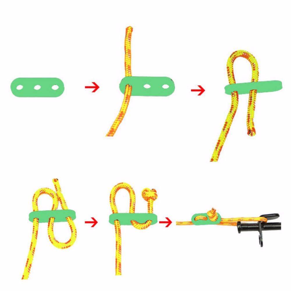 IVORY Set 10 Khóa Dây Thừng 3 Lỗ Làm Từ Nhựa Chống Trượt Có Thể Điều Chỉnh