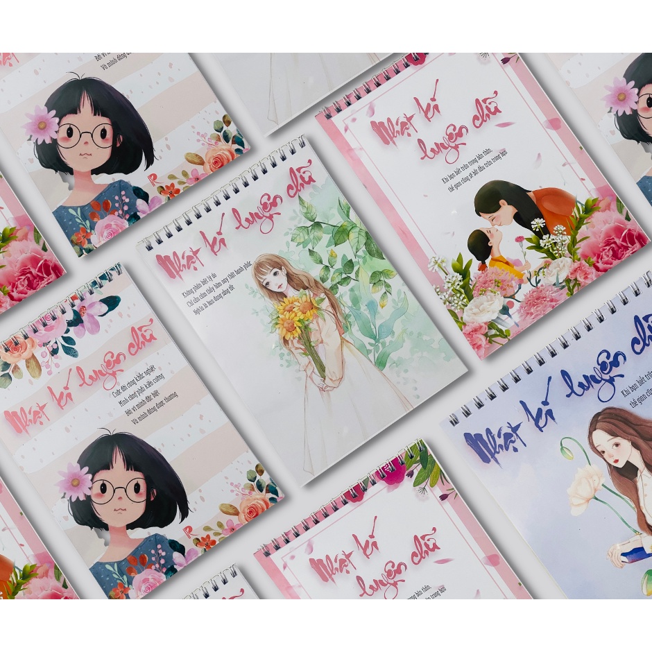 Sổ giấy hoa a5 nhỏ xinh cực cute