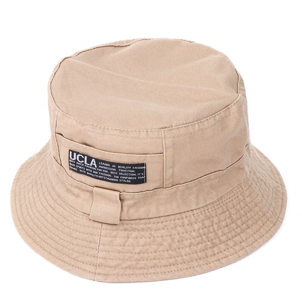 UFANSM vành rộng bằng cotton chống nắng thêu chữ thời trang cao cấp cho nam nữ