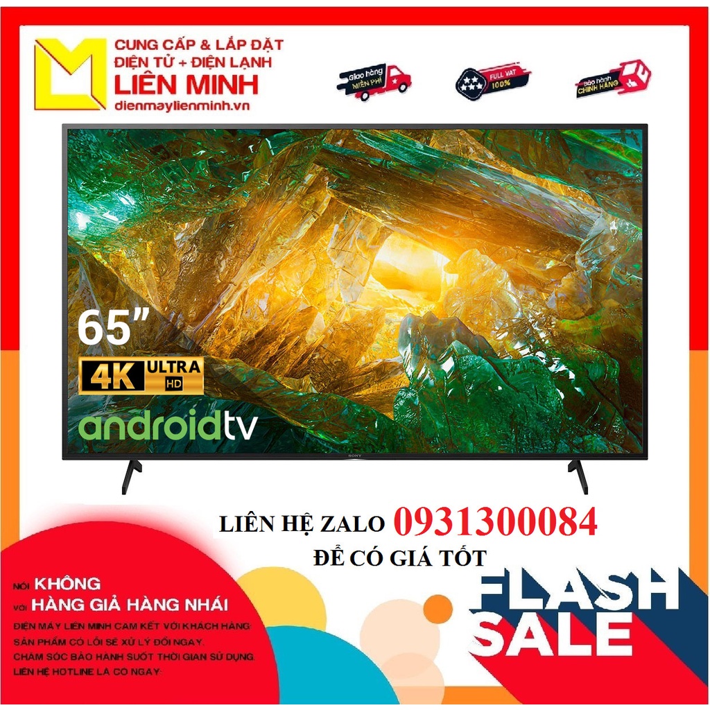 Android Tivi Sony 4K 65 inch KD-65X8050H (GIÁ LIÊN HỆ) - GIAO HÀNG MIỄN PHÍ HCM