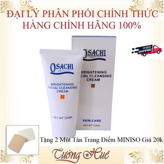 Kem rửa mặt sáng da cao cấp Osachi - 120ml ( Tặng 2 Mút Tán trang Điểm )