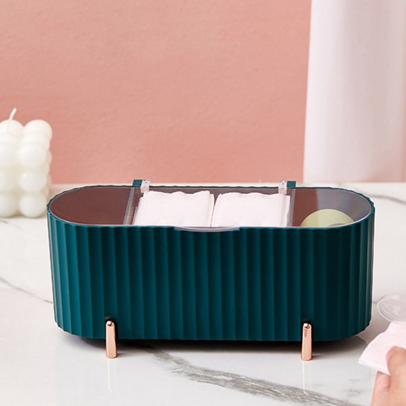 Cotton Makeup Remover Container With Convenient Transparent Lid