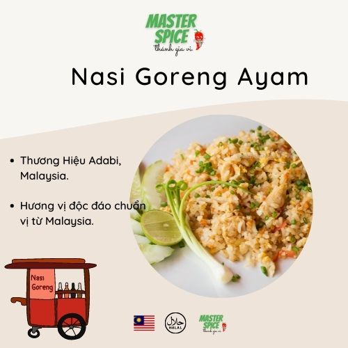 Gói gia vị Cơm chiên Gà khối lượng 17g