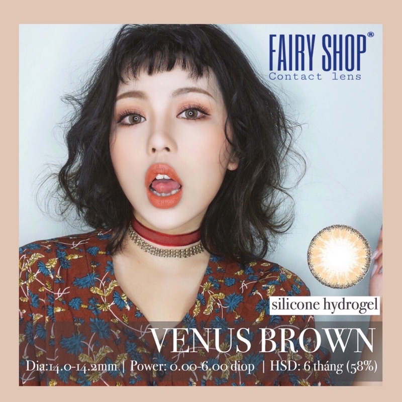 Lens 1 Ngày Venus Brown - Kính Áp Tròng Cao Cấp 1 Ngày FAIRY SHOP CONTACT LENS