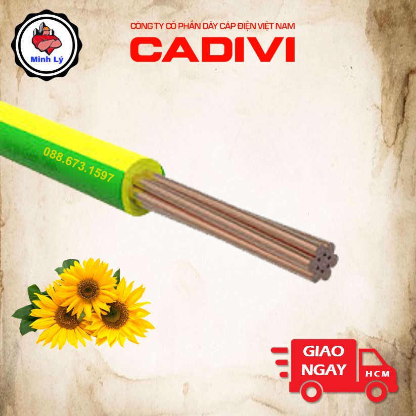 Cuộn 100m Dây Điện Đơn Tiếp Địa, TER CADIVI CV 1.5 Tiếp Đất Cao Cấp