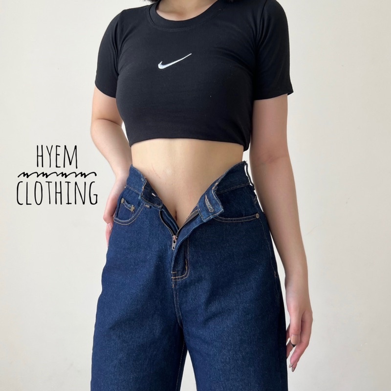 [NEW] Quần jean nữ lưng siêu cao dáng ống rộng dài, hàng cao cấp - Ms04