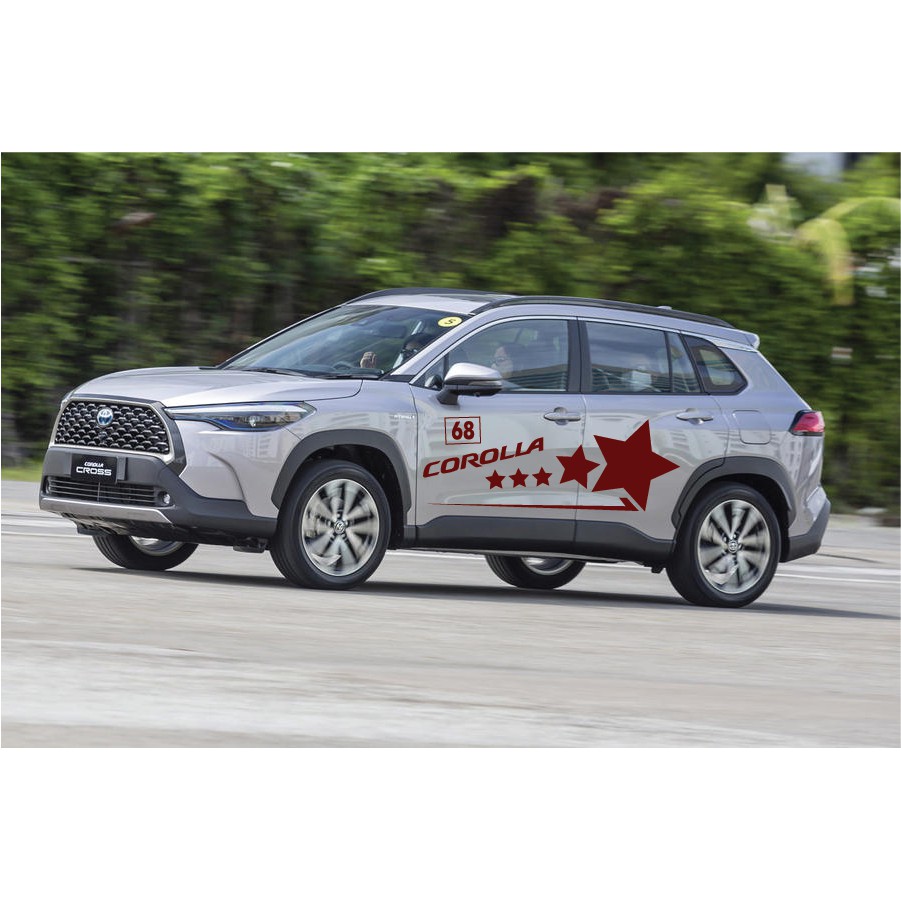 Tem xe Toyota Cross dán 2 bên sườn - tem xe ô tô giá rẻ
