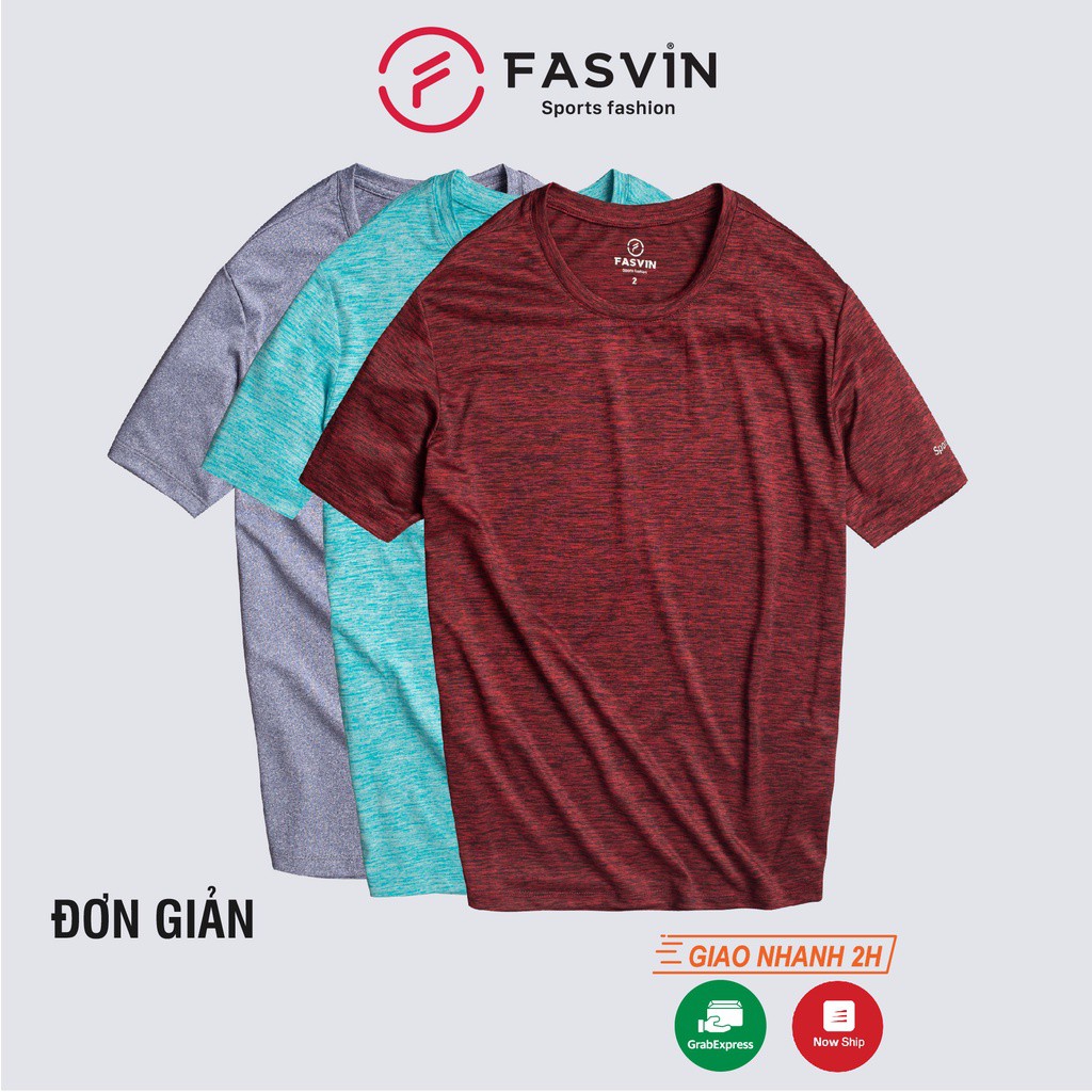 Áo thun thể thao nam Fasvin TS21460.HN vải thun lạnh cao cấp mềm mát co giãn tốt - HÀNG MỚI VỀ