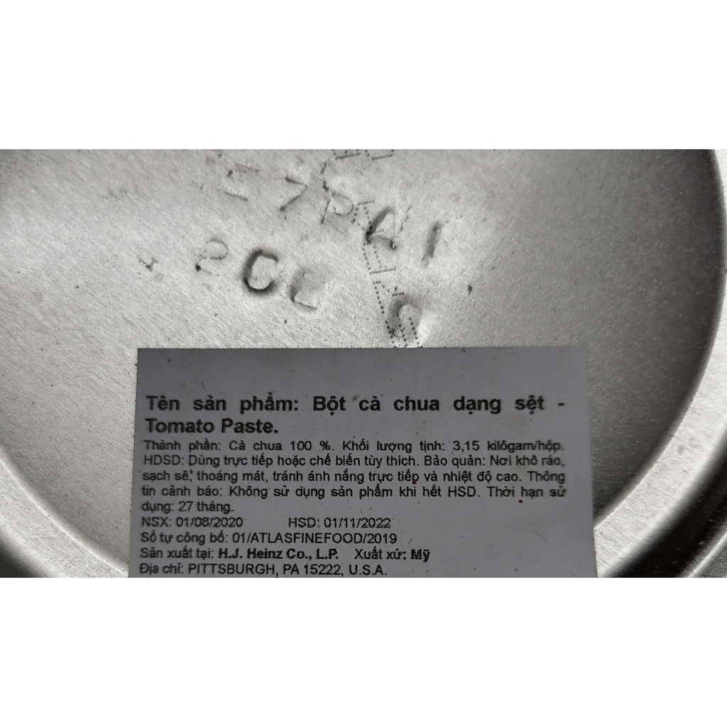 [HỘP LỚN 3.15 Kg - Paste] CÀ CHUA NGHIỀN SỆT [USA] HEINZ Tomato Paste (als-hk)