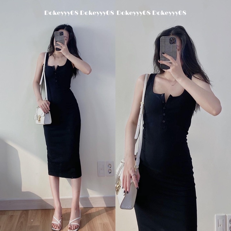 Váy body co giãn dáng dài