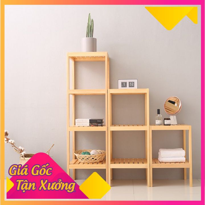 Kệ tab đầu giường gỗ Thông 2 tầng, 3 tầng, 4 tầng | BigBuy360 - bigbuy360.vn