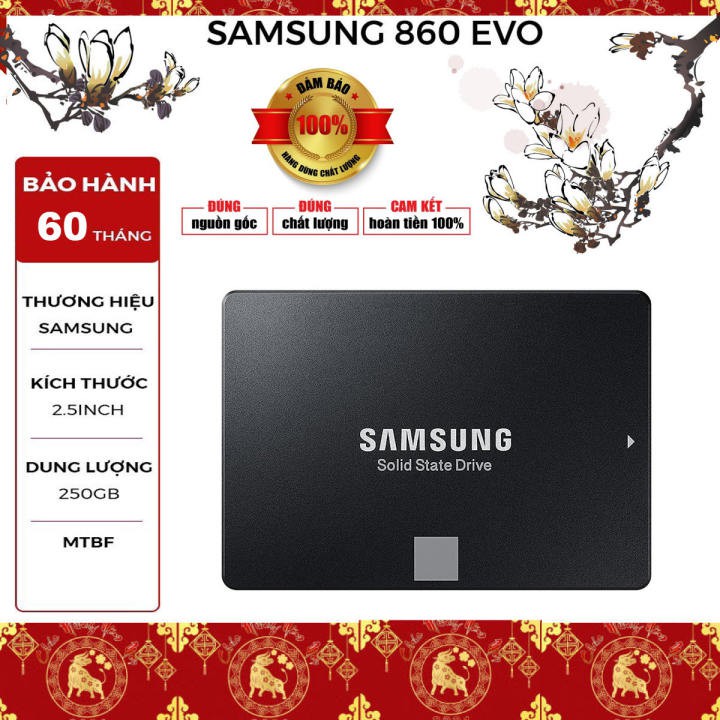Ổ cứng SSD Samsung 860 Evo 250GB 2.5-Inch SATA III (MZ-76E250BW) Box Anh - Bảo Hành 1 Đổi 1