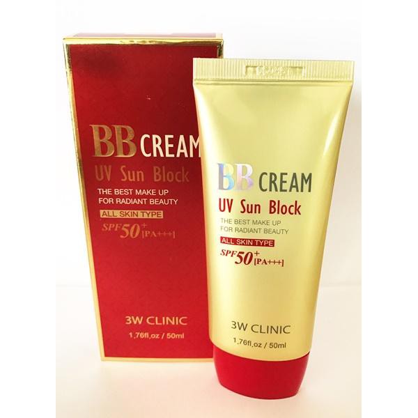 Kem nền trang điểm chống nắng - 3W CLINIC UV Sun Block BB Cream | BigBuy360 - bigbuy360.vn