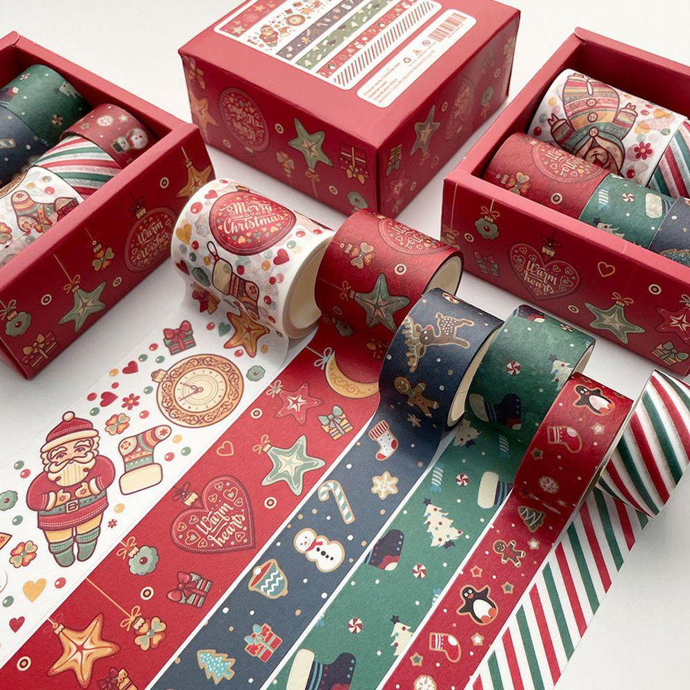 PISTA Set 6 Cuộn Băng Keo Washi Trang Trí Sổ Tay DIY Sáng Tạo