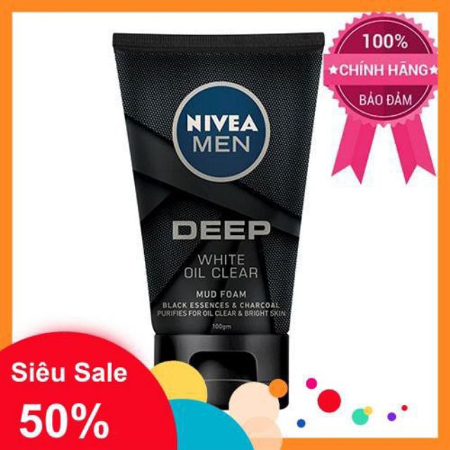 Sữa rửa mặt Nivea men deep 100g