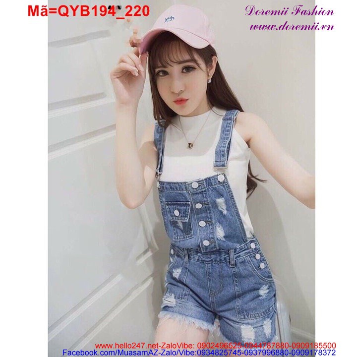 Quần yếm bò, Quần yếm jeans hàng Quảng Châu FS8888