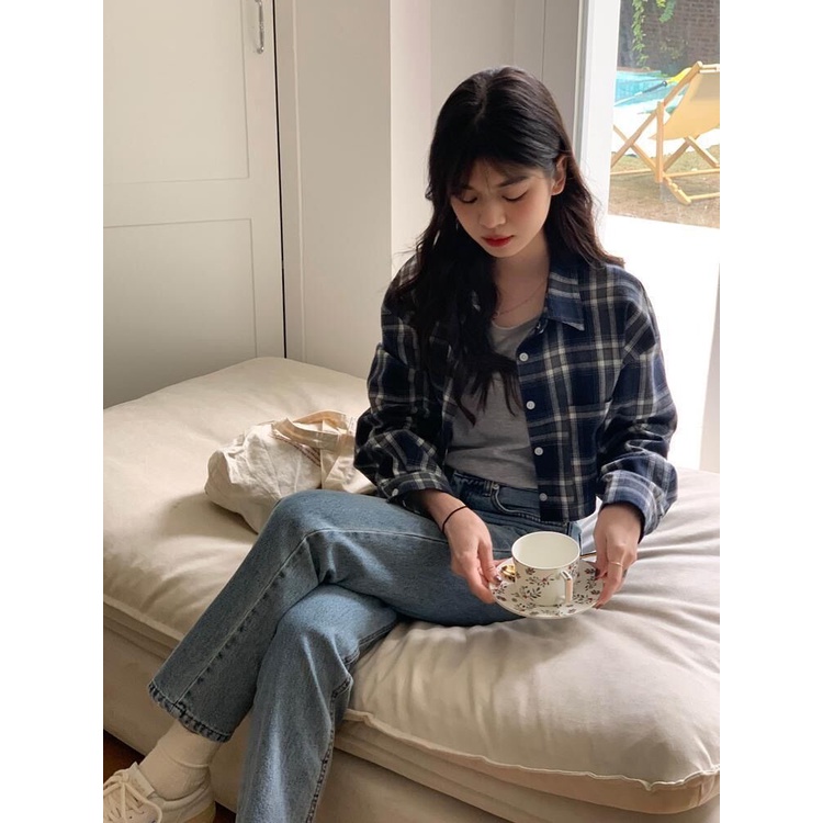 Áo Sơ Mi Nữ Dài Tay Cổ Bẻ Thời Trang Hàn