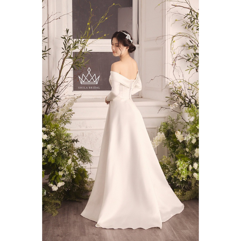 Váy cưới đi bàn A-line siêu gọn nhẹ - Linh Nga bridal