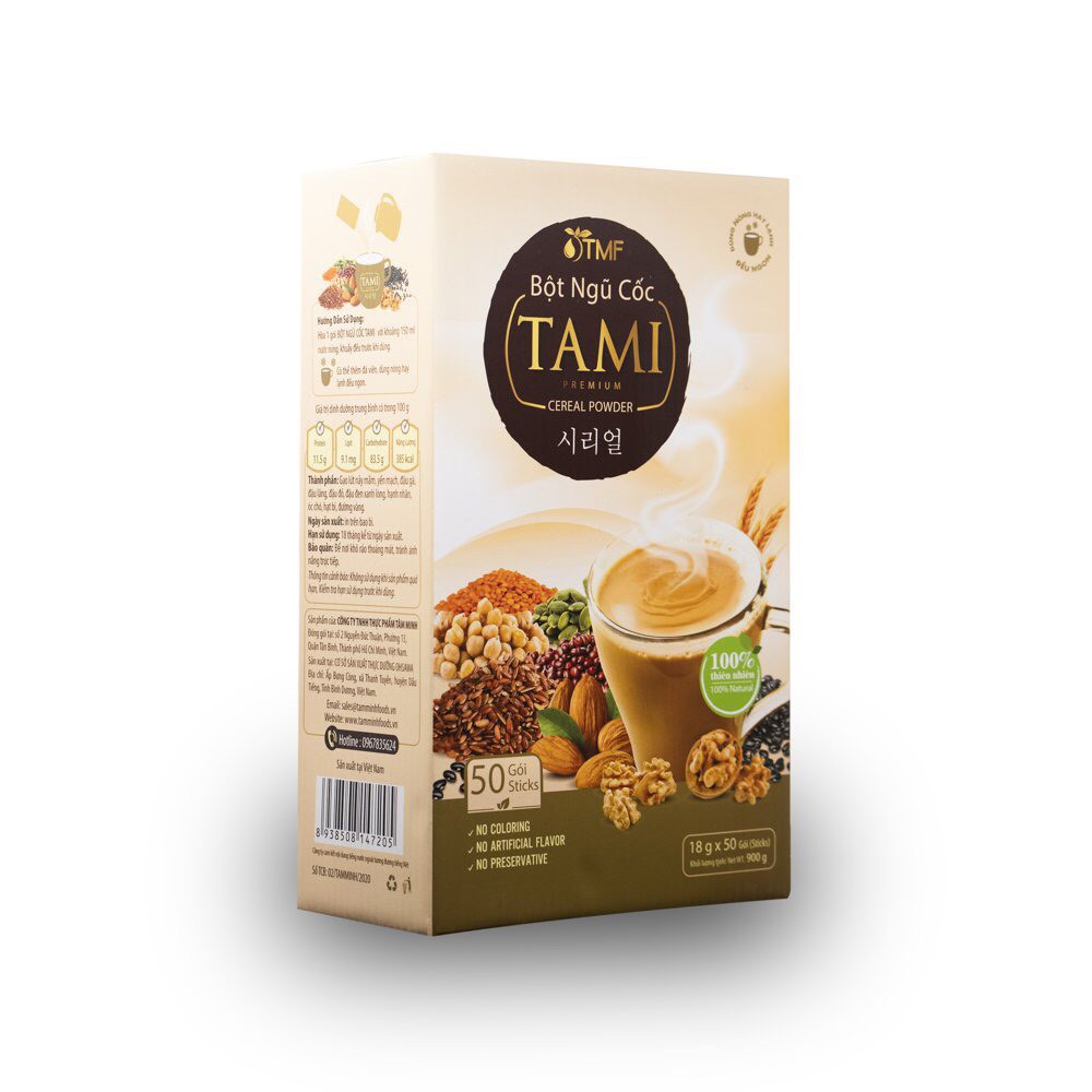 [Mã 252FMCGSALE giảm 8% đơn 500K] BỘT NGŨ CỐC DINH DƯỠNG TAMI 900 GRAM 50 GÓI