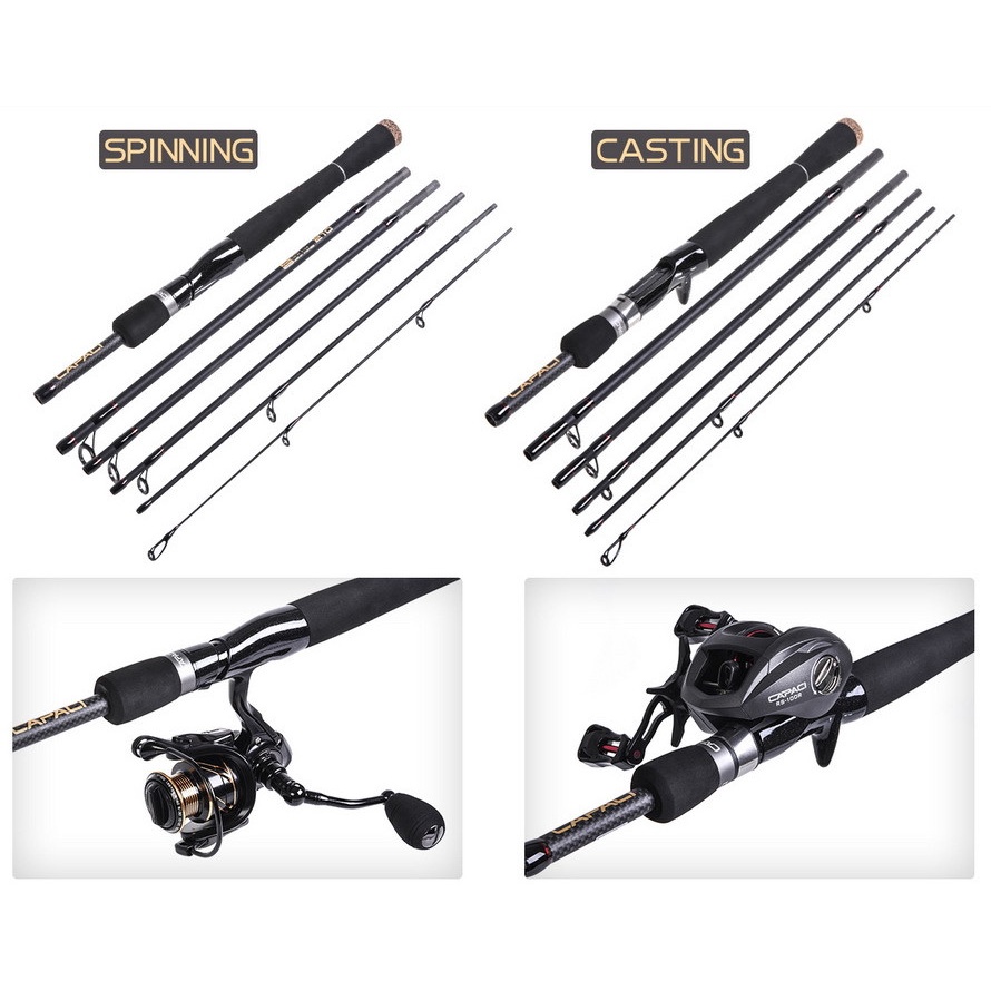 G061 2.1/2.4 M thẳng tay cầm cá vược câu cá cần câu