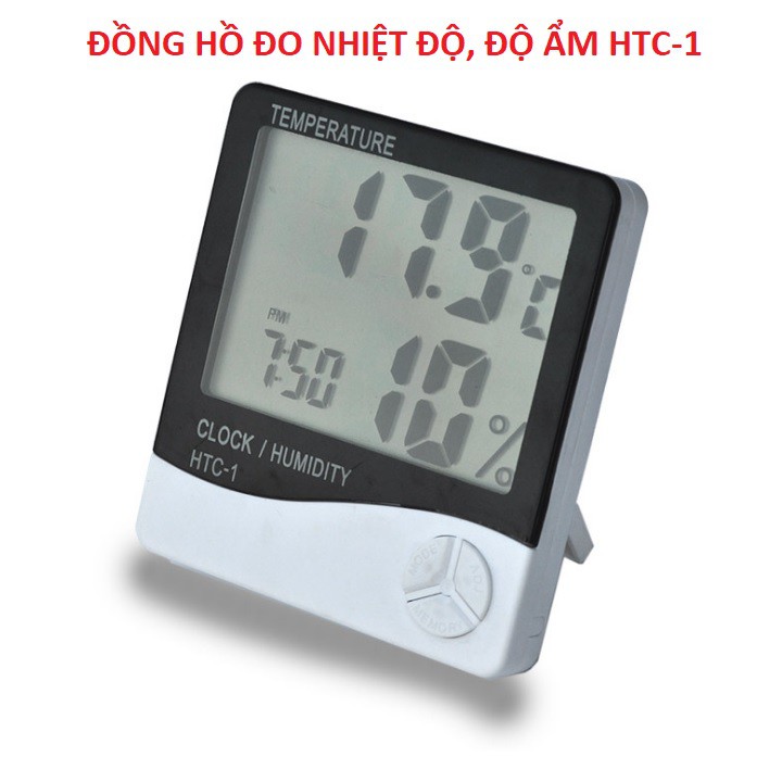 Nhiệt kế ẩm kế HTC-1 - Đồng hồ để bàn đo nhiệt độ độ ẩm