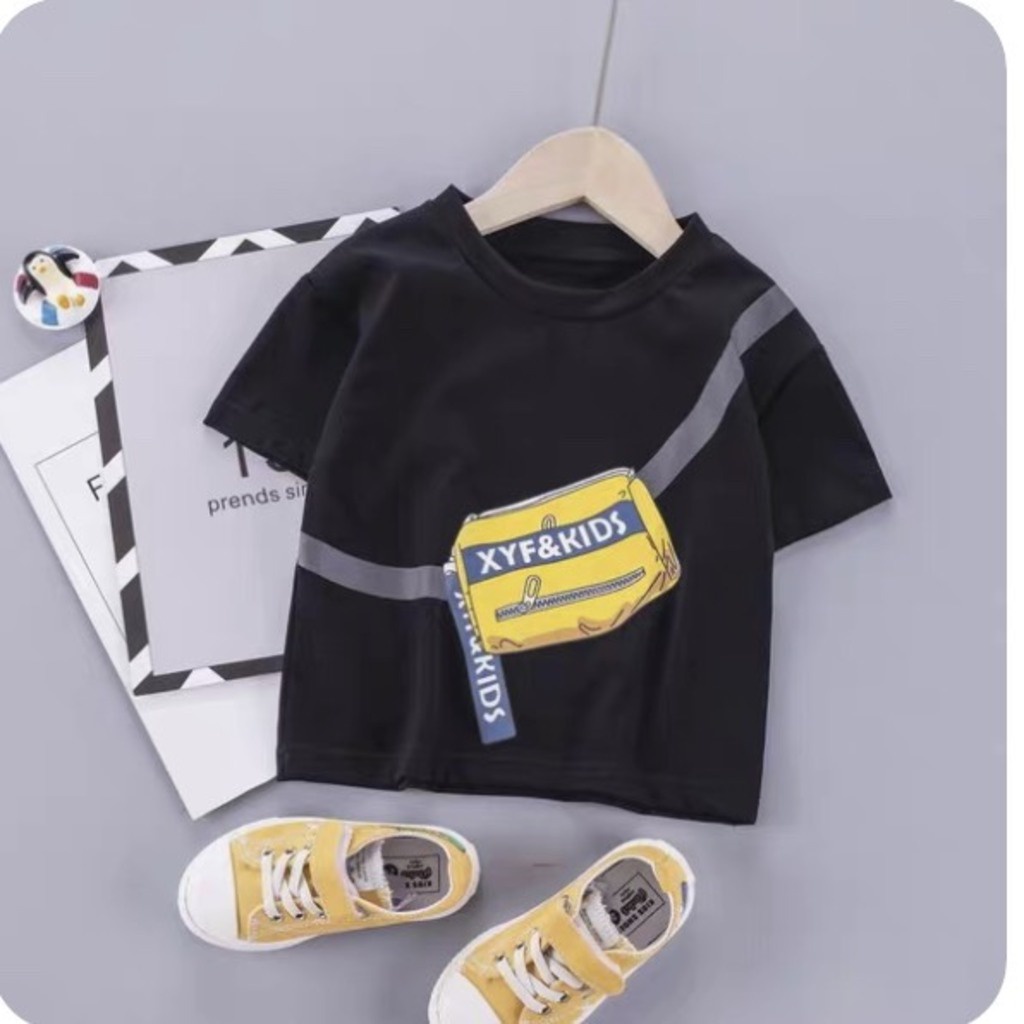 Áo cộc tay Doraemon và chú khủng long dễ thương cho bé 6-18kg QATE0512_BinBon KIDS