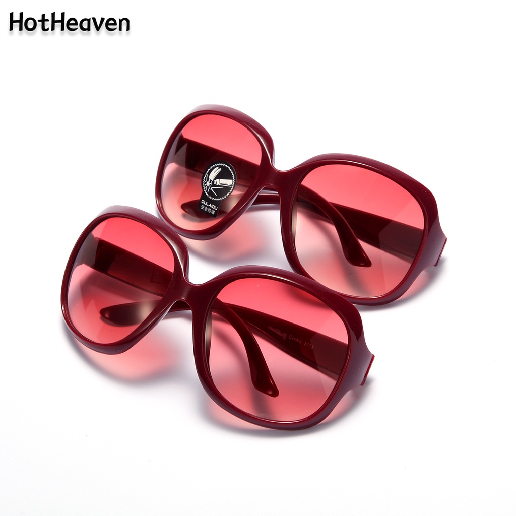 Kính Mát Gọng Oval Lớn Chống Tia UV400 Thời Trang 2 Kiểu Cho Nam &amp; Nữ