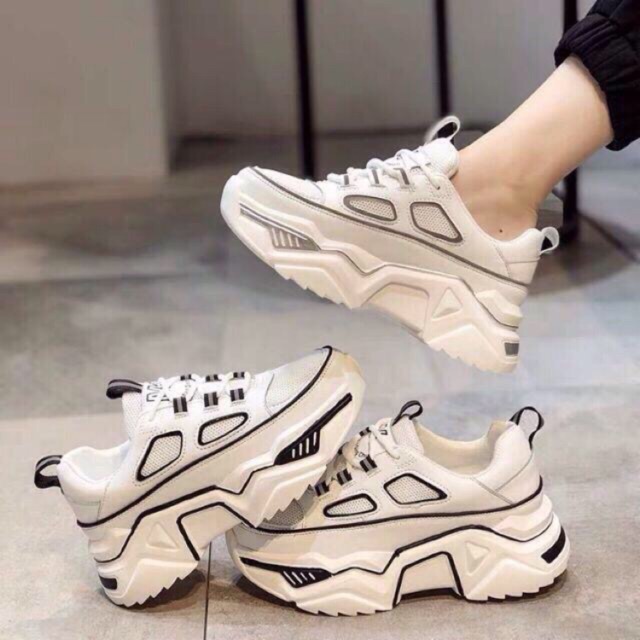 Giày nữ ,Giày thể thao nữ |Ulzzang, sneaker phản quang đế cao hai màu đơn giản dễ phối đồ vải mềm 💖𝑭𝑹𝑬𝑬𝑺𝑯𝑰𝑷💖 | WebRaoVat - webraovat.net.vn