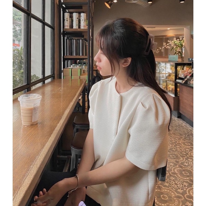 KAYY. Áo dạ tweed mỏng tay bồng - Atbm (ảnh thật) | BigBuy360 - bigbuy360.vn