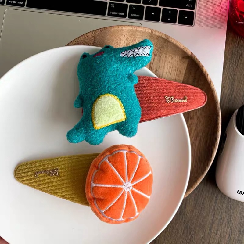 Kẹp tóc hình động vật/trái cây phong cách hàn quốc thời trang dễ thương đáng yêu