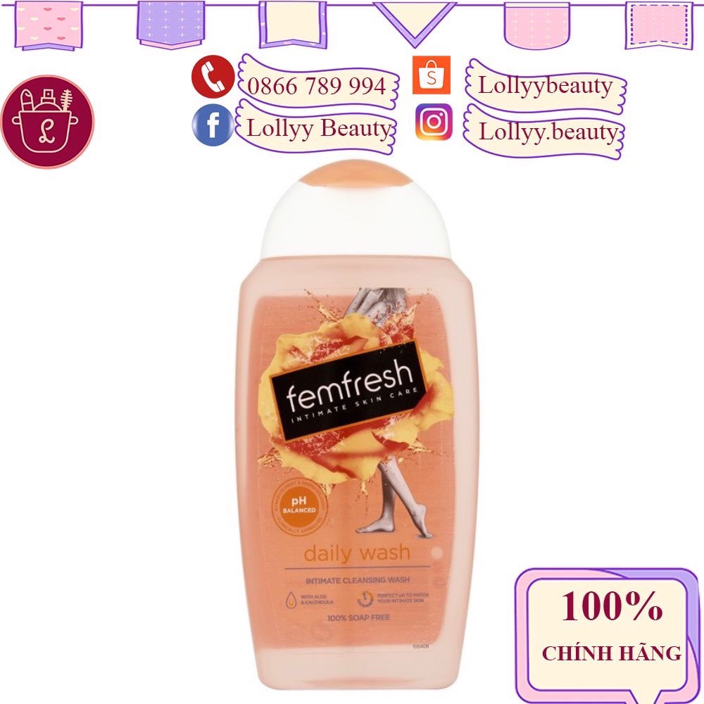 Dung dịch vệ sinh phụ nữ Femfresh Daily Intimate Wash 250ml