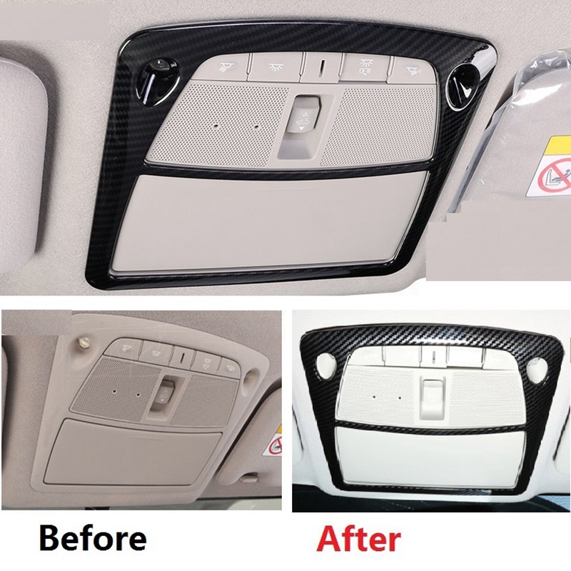 Khung Dán Công Tắc Đèn Đọc Sách Bằng Sợi Carbon Cho Nissan Navara NP300 2016-2021