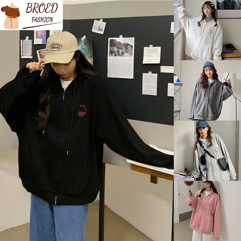 Áo Hoodie Khóa Kéo Form Rộng Thời Trang Năng Động Cho Nữ | BigBuy360 - bigbuy360.vn