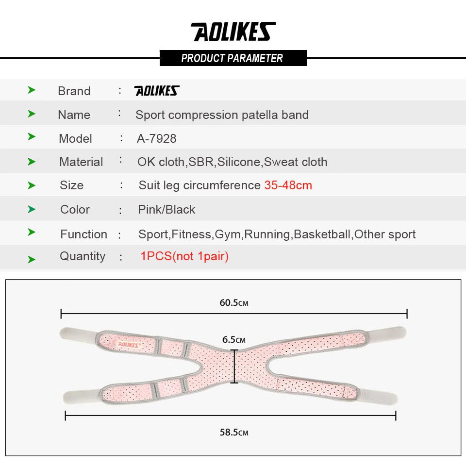 Đai bảo vệ xương bánh chè đầu gối AOLIKES A-7928 Sport compression patella band