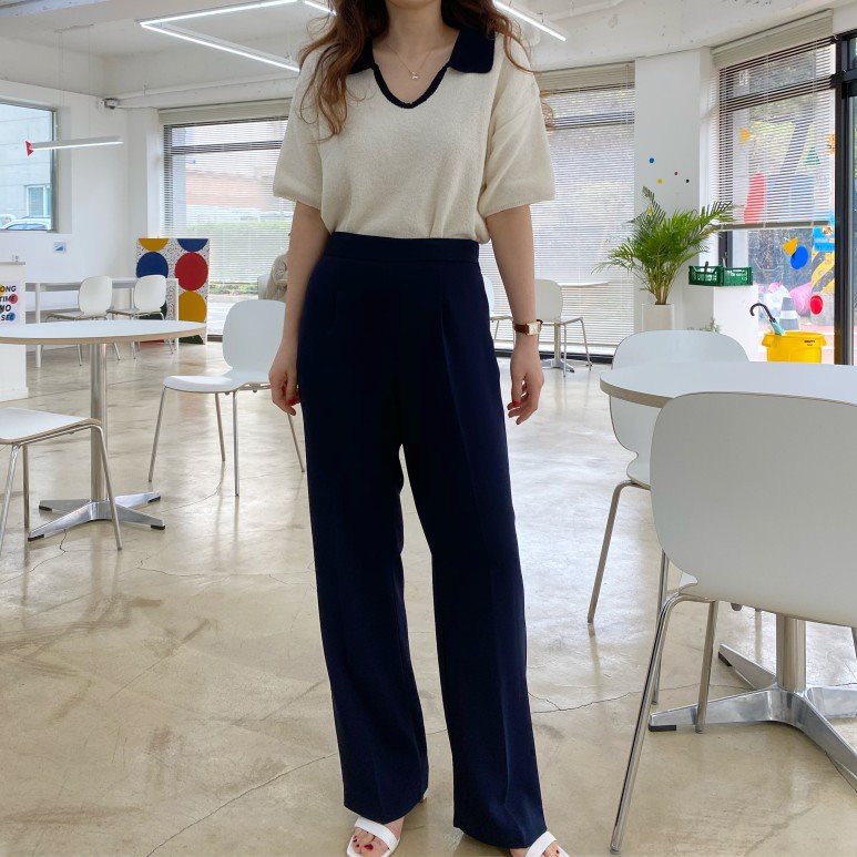 Áo Sweater Tay Ngắn Cổ Polo Phong Cách Hàn Quốc | BigBuy360 - bigbuy360.vn